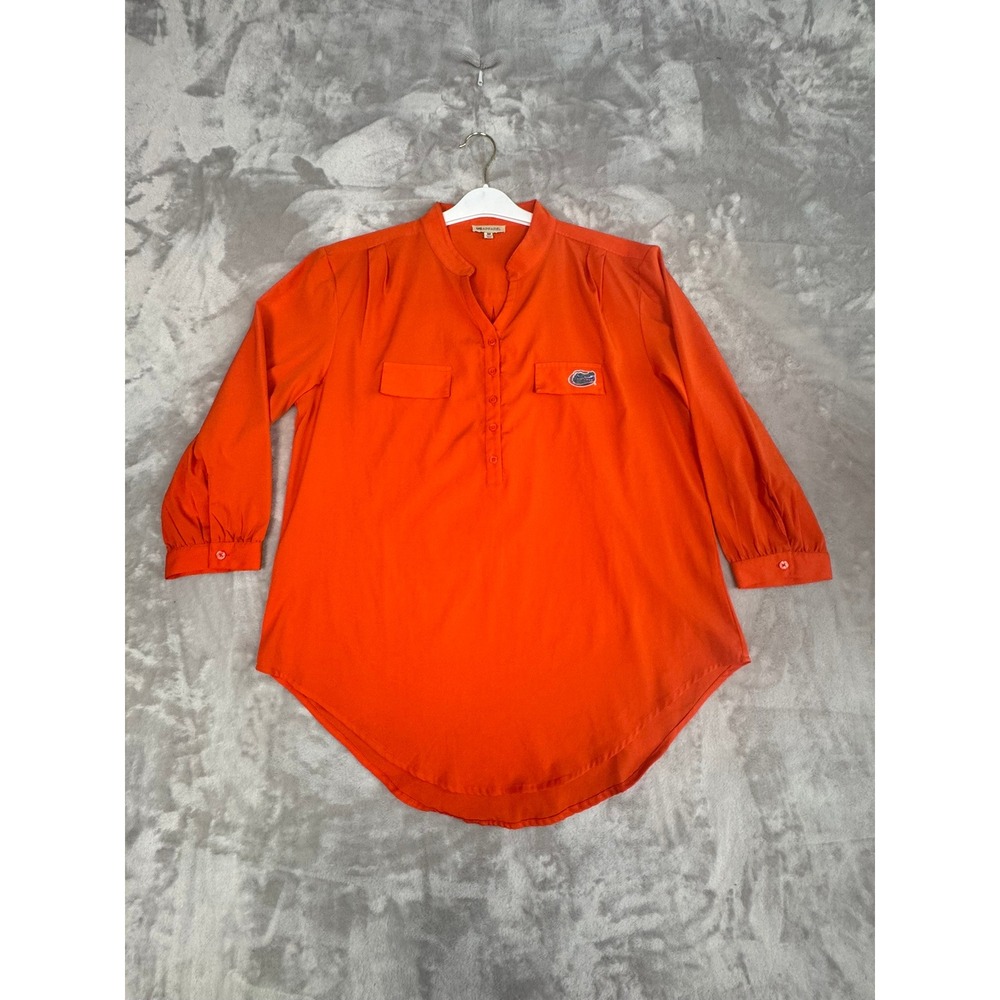 UGAPPARREL Orange Florida Gators Logo Button‎ Up Shirt Women Medium
